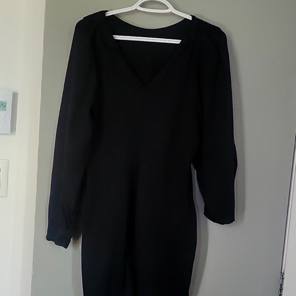 Cos black puff large sleeve dress size M - Picture 1 of 10